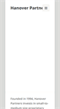 Mobile Screenshot of hanoverpartners.com